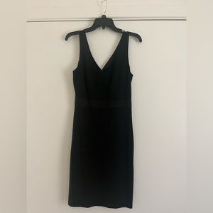 THEORY Black V-Neck Dress